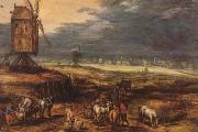 BRUEGHEL, Jan the Elder Landscape with Windmills (mk08) oil